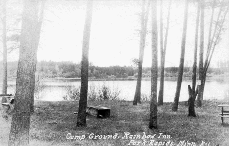 Campground, Rainbow Inn, Park Rapids Minnesota, 1930