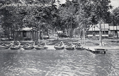 Island Park Beach, Park Rapids Minnesota, 1919