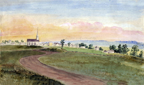 Water color of Shakopee Minnesota, 1858