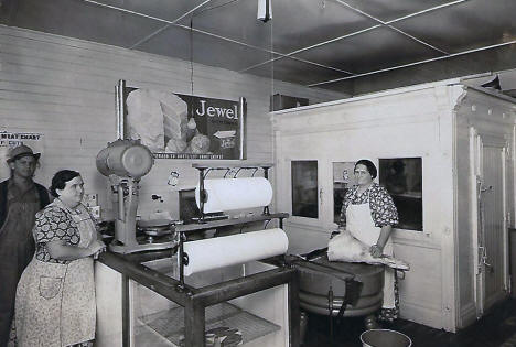 Smishek Meat Market, Taunton Minnesota, 1930's