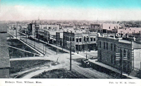 Birds eye view, Willmar Minnesota, 1910's