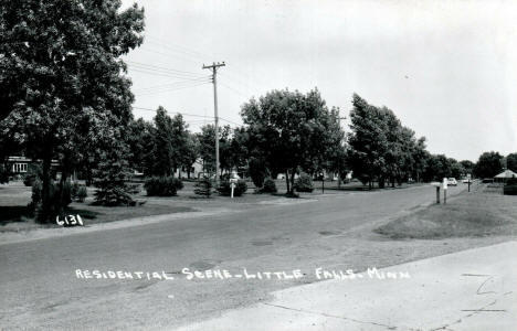 Residential scene, Little Falls Minnesota, 1960's