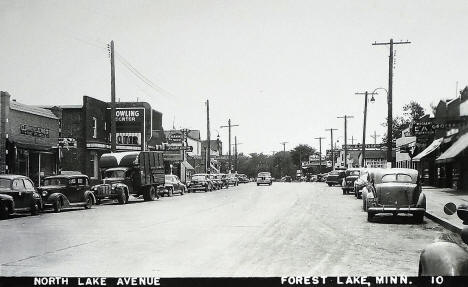 North Lake Avenue, Forest Lake, Minnesota, 1940s