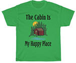 The Cabin Is My Happy Place Unisex Heavy Cotton Tee