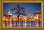 Mississippi River Flooding, St. Paul, Minnesota, 2019 Framed Print