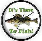 It's Time To Fish Wall Clock