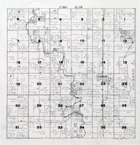 Plat Map of Shelby Township in Blue Earth County, Minnesota, 1916