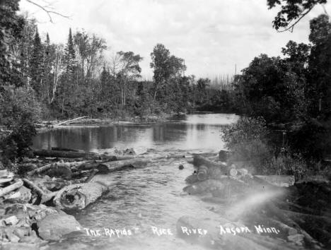 The Rapids on the Rice River, Angora, Minnesota, 1910