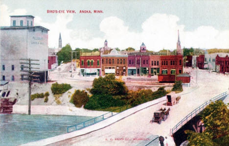 Birds-eye view, Anoka, Minnesota, 1910