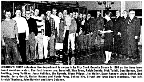 First Volunteer Fire Department being sworn in, Lebanon, Minnesota, 1966