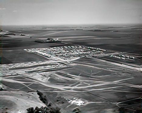 Aerial view of Apple Valley showing housing construction, 1963