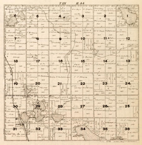 Plat Map of Lake Stay Township, Lincoln County, Minnesota, 1916