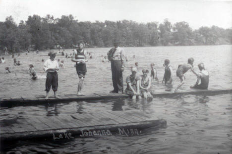 William Perry, son of first Mounds View Township settler, Charles Perry, at Lake Johanna in present day Arden Hills, Minnesota, c1910