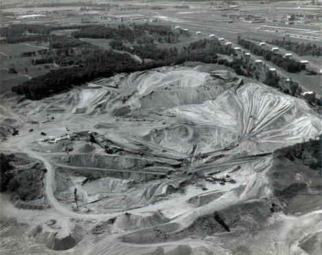 Aerial View of the Mounds at the Twin Cities Arsenal  in present-day Arden Hills, Minnesota, 1945