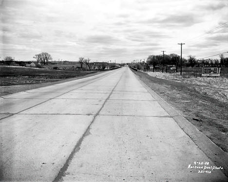 Highway 10 looking toward Highway 8, present day Arden Hills, Minnesota, 1958