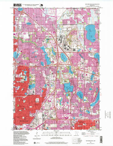 USGS Topographic Map of the Arden Hills, Minnesota area, 1997