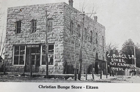 Christian Bunge store and Post Office, Eitzen Minnesota, 1882