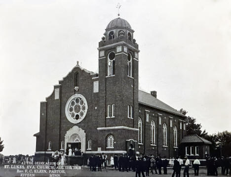 Dedication, St. Luke's Evangelical Church, Eitzen Minnesota, 1918