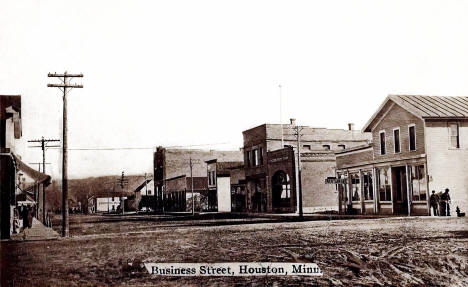 Business Street, Houston Minnesota, 1911