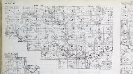 Plat map, Houston and Money Creek Townships in Houston County, Minnesota, 1916