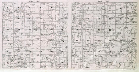 Plat map, Wilmington and Winnebago Townships in Houston County, Minnesota, 1916