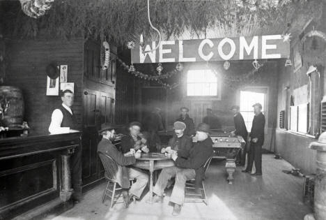 Ed Johnson's Saloon, Houston, Minnesota, 1890s