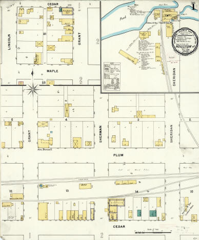 Sanborn Fire Insurance Map of Houston, Minnesota, 1894