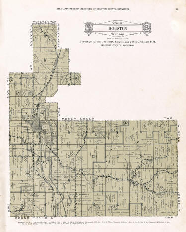 Plat Map of Houston Township, Houston County, Minnesota, 1931