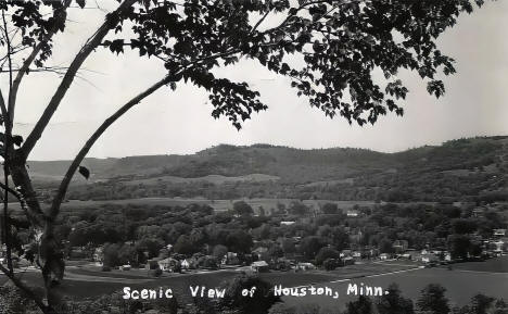Birds-eye View, Houston, Minnesota, 1940s
