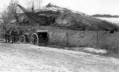 Road work on Trunk Highway Number 9 between Rushford and Houston Minnesota, 1923