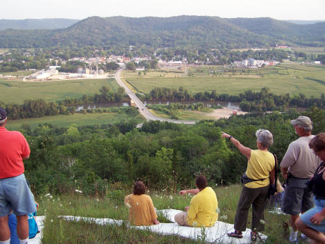 Looking down on Houston, Minnesota, 2022