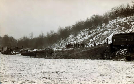 Train Wreck, 7 miles west of Houston Minnesota, 1909