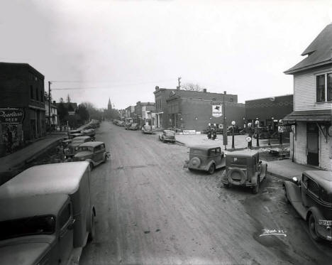 Main Street looking east, Spring Grove Minnesota, 1937