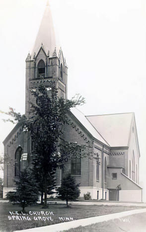 Norwegian Evangelical Lutheran Church, Spring Grove Minnesota, 1920