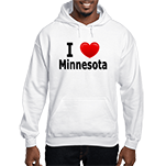 I Love Minnesota Hooded Sweatshirt