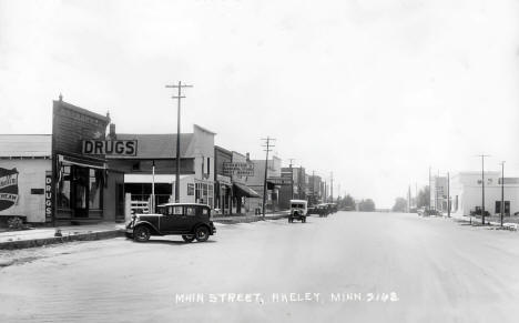 Main Street, Akeley Minnesota, 1931