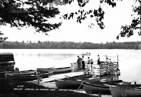 Moore Springs Resort on Howard Lake, Akeley Minnesota, 1950