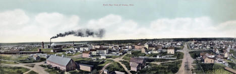 Birds eye view, Akeley Minnesota, 1907