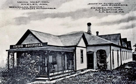 Union Hospital, Akeley Minnesota, 1917