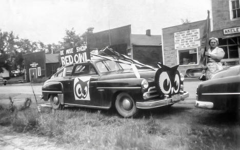 Red Owl parade car, Akeley Minnesota, 1954