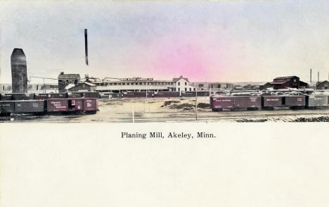 Red River Lumber Company planing mill, Akeley Minnesota, 1908