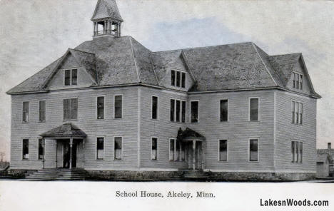 School House, Akeley Minnesota, 1908
