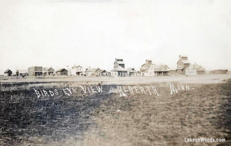 Birds Eye View, Alberta Minnesota, 1910