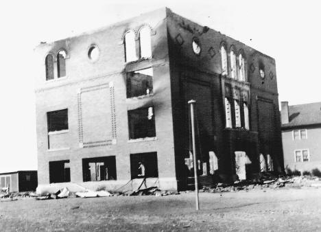 Alberta School after the fire, Alberta Minnesota, 1931