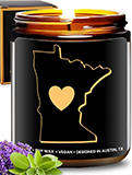 Minnesota Candle, Thoughtful Minnesota Themed Souvenirs & Gifts for Men and Women, Unique State Gifts, Best Sentimental Gift for Moving Away