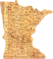 Minnesota Shaped Cutting Board