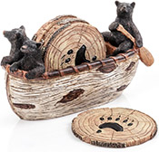 Cabin Decor Handmade Bear Coasters
