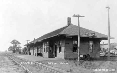 Chicago, Milwaukee & St. Paul Railway Depot, Leroy Minnesota, 1910s