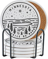 Minnesota Star of the North Ceramic Coasters