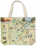 Xplorer Maps Canvas Tote Bag with Handles